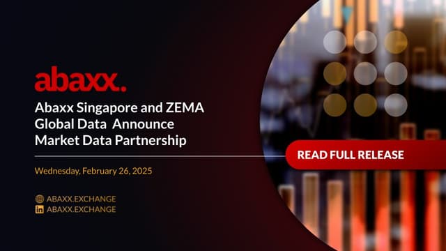 Abaxx Singapore and ZEMA Global Data Announce Market Data Partnership