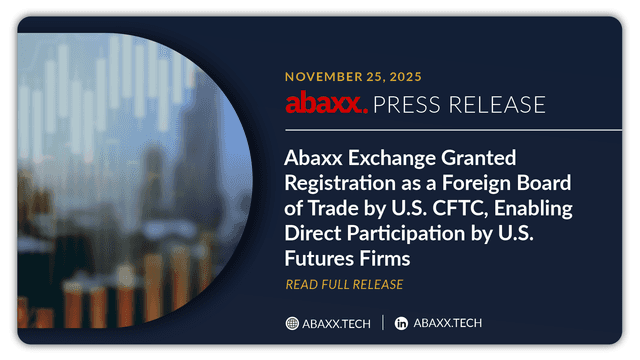 Abaxx Exchange Granted Registration as a Foreign Board of Trade by U.S. CFTC, Enabling Direct Participation by U.S. Futures Firms