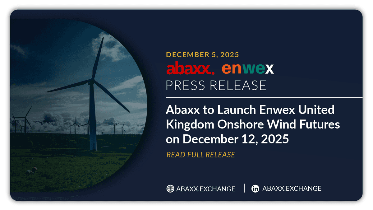 Abaxx to Launch Enwex United Kingdom Onshore Wind Futures on December 12, 2025