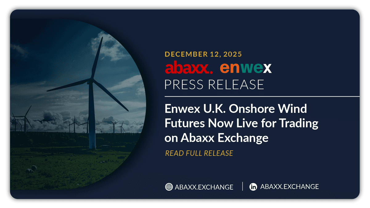 Enwex U.K. Onshore Wind Futures Now Live for Trading on Abaxx Exchange 