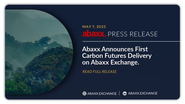 Abaxx Announces First Carbon Futures Delivery on Abaxx Exchange